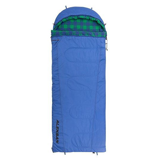 Спальный мешок ALEKSAN Wide 300R,  220x90,  правый,  шелтер,  синий (T-N-SB-AW-300R) Nisus