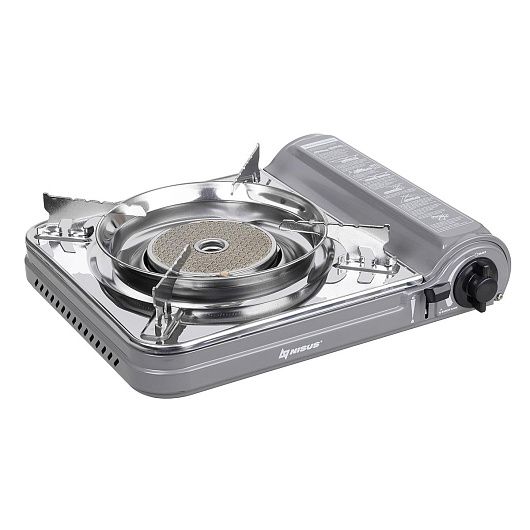 Плита газовая портативная в кейсе,  горелка керамическая,  ветрозащита (N-MS-3500CS) NISUS