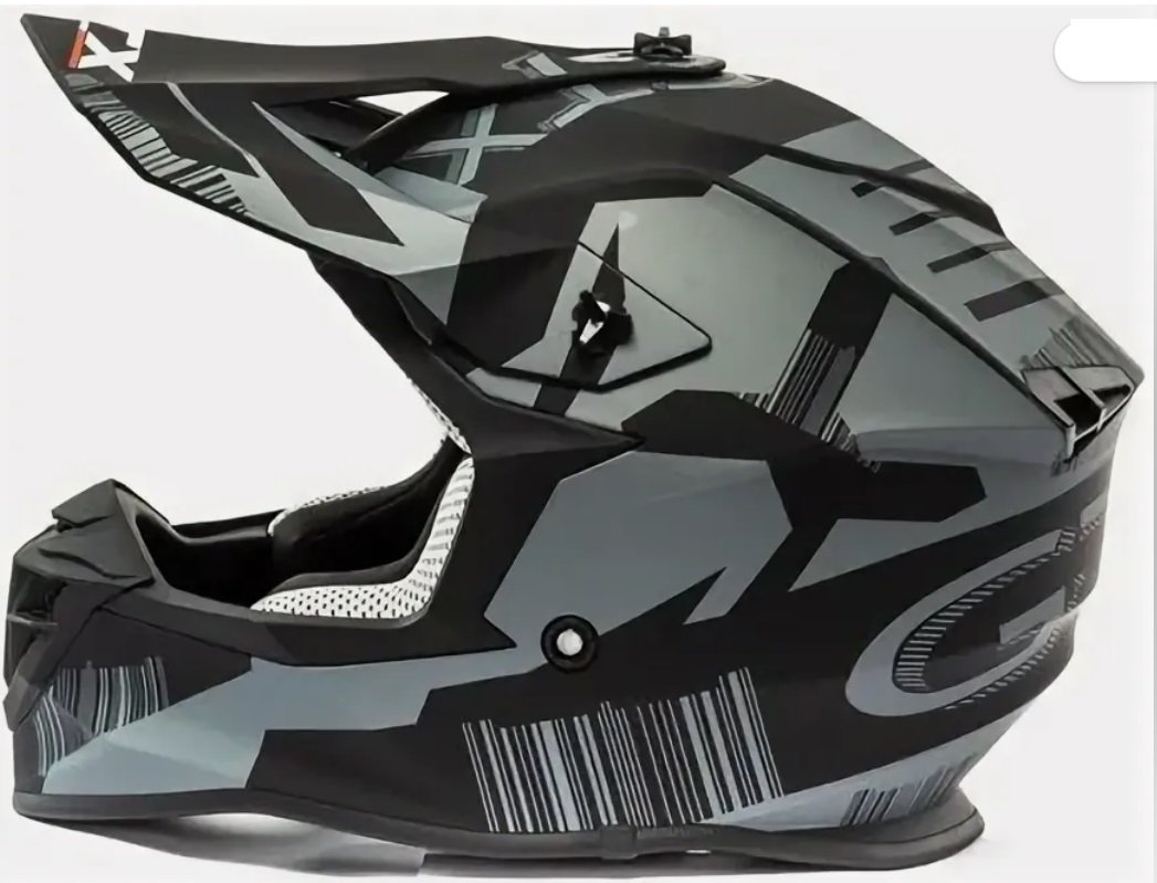 Шлем кроссовый MOTAX NF800 черный-серый (G3) (60) L