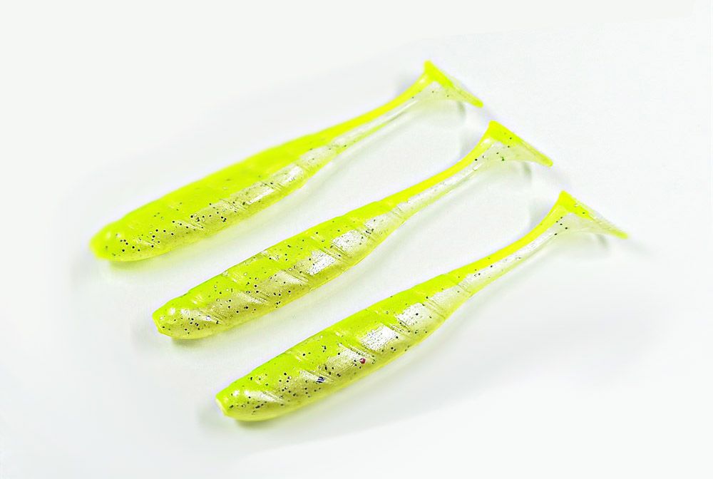 Силиконовая приманка RUMBA 8, 5"(216 мм) уп.3 шт.#025 Shiny Lime