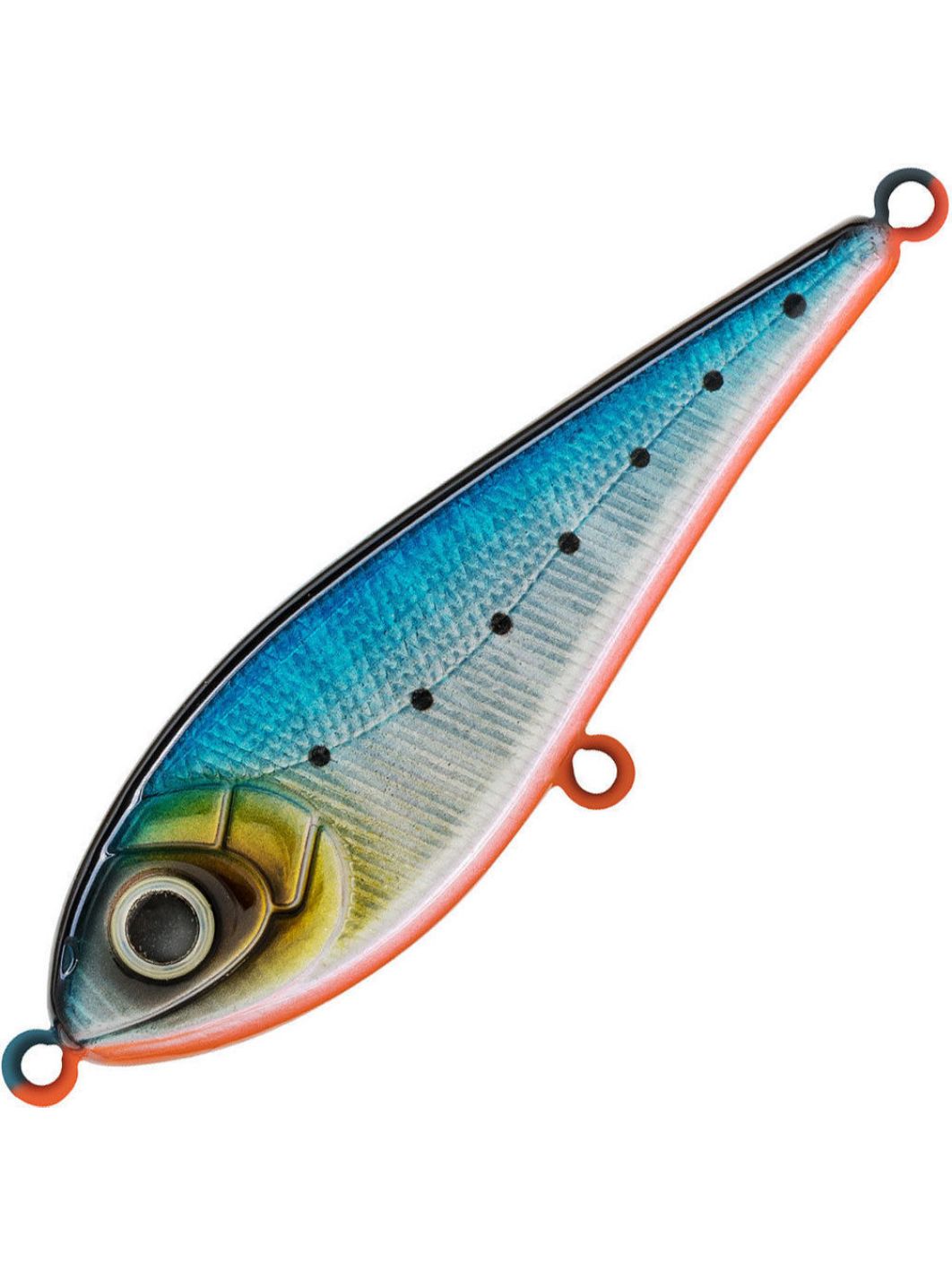 Воблер Джеркбейт Strike Pro Buster Jerk Sinking,  150 мм,  75 гр,  Загл. 0, 5м.-4, 0м.,  Тонущий,  цвет: A234-SBO-LU Blue Back Silver OB Fluo,  (EG-048#A234-SBO)