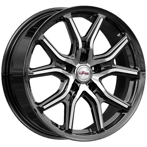 Литой диск iFREE Страйк(КС1080)  6.5 x17/5x108 D60.1 ET33 блэк джек комплект 4шт.