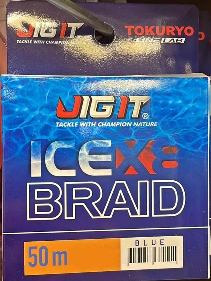 Шнур плетёный Jig It x Tokuryo Ice Braid X8 Blue 0.8 PE 50m