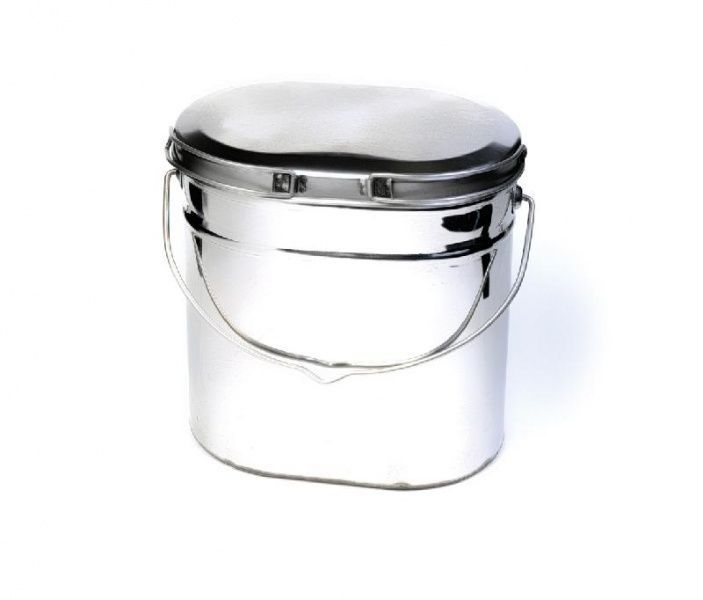 Котёл туристский 10 л крышка с ручками (нерж) широкий (РВ) УЦЕНКА (без ручки)