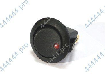 Выключатель тумблер MIRS-101E-8C/D (12V, 16A) красный (круглый)