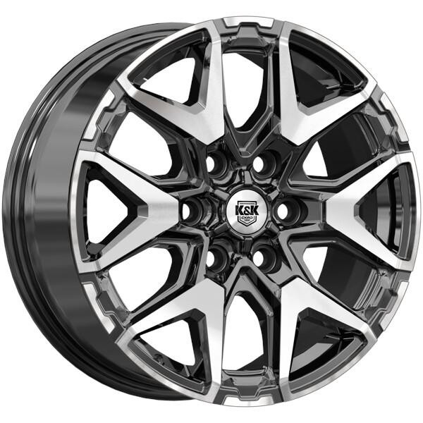 КиК Гангут (КС1176) 7, 5x18 6/114, 3 ET45 d-66, 1 алмаз чёрный (Арт.84177)