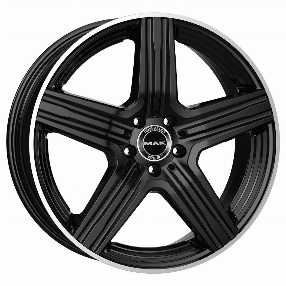 MAK Lewis 9, 0x18 5/112 ET42 d-66, 6 Gloss Black Mirror Ring (F9080EWGL42WS3X)