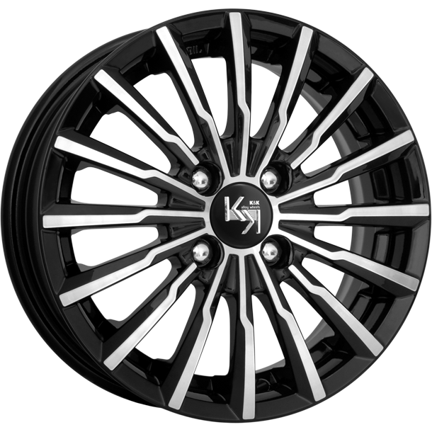 КиК Акцент (КС641) 5, 5x14 4/100 ET39 d-67, 1 алмаз черный (Арт.28255)