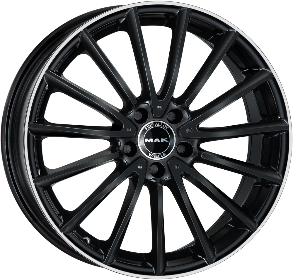 MAK Komet 7, 5x17 ET36 5/112 d-66, 6 Gloss Black Mirror Ring (F7570KMGL36WSX)