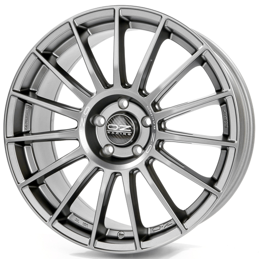OZ Superturismo LM 9, 5x19 5/112 ET21 d-66, 46 Matt Graphite Silver Lettering (W0185300346)