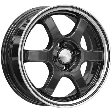 СКАД Киото 6, 0x15 4/100 ET40 d-60, 1 антрацит алмаз (2151120)