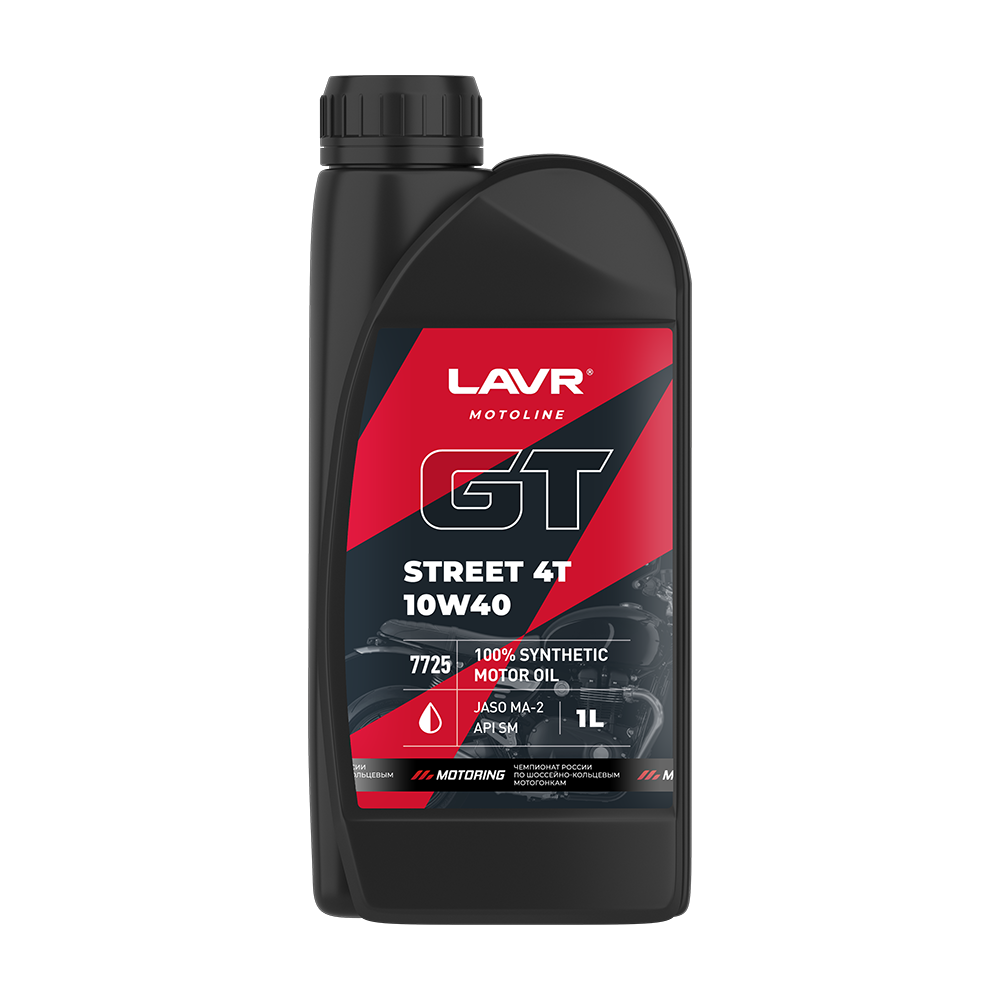 LAVR GT STREET 10W40 4Т синтетическое моторное масло для мотоциклов 1L Ln7725