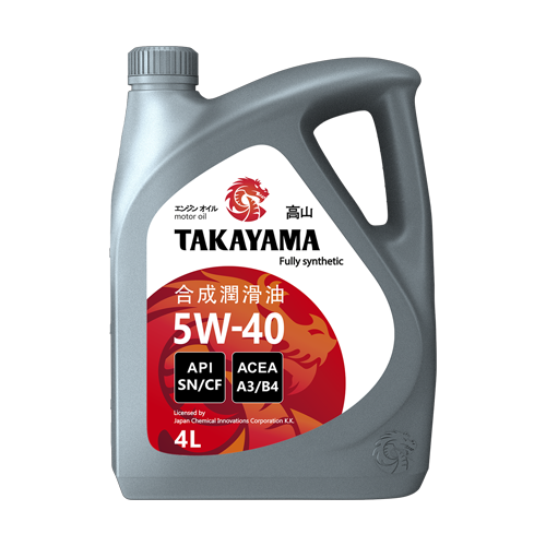 TAKAYAMA PL 5W40 API SN/СF A3/B4 4L синтетическое моторное масло
