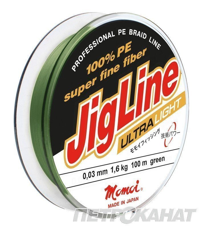 Шнур JigLine Ultra Light 0,08 мм, 5,0 кг, 100 м, хаки